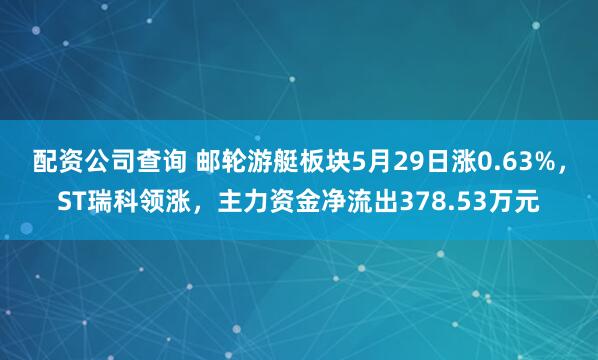 配资公司查询 邮轮游艇板块5月29日涨0.63%，ST瑞科领涨，主力资金净流出378.53万元